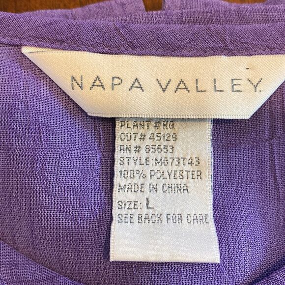 Napa Valley Women’s Button Up Embellished Purple Blouse Size Large - Picture 9 of 11
